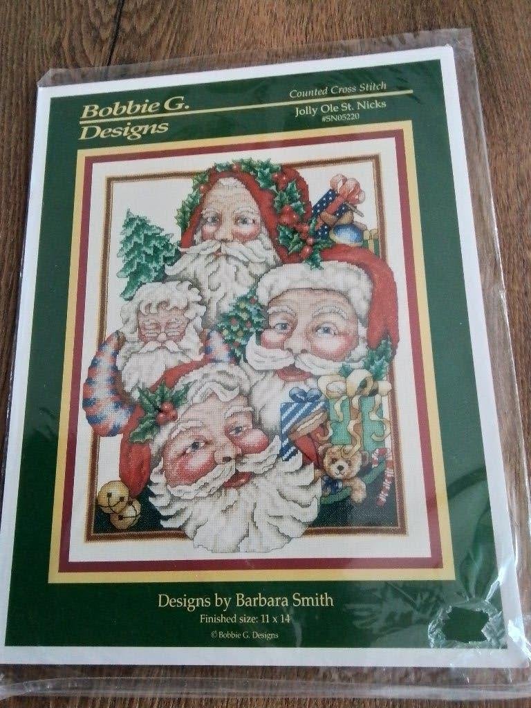 Borduurpatroon Bobbie g designs, jolly ole st Nicolas, Ophalen of Verzenden, Zo goed als nieuw, Handborduren, Patroon