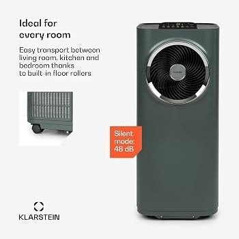 Klarstein Kraftwerk Mobiele Airco 12.000 BTU, Witgoed en Apparatuur, Ophalen, 3 snelheden of meer, Zo goed als nieuw, 100 m³ of groter