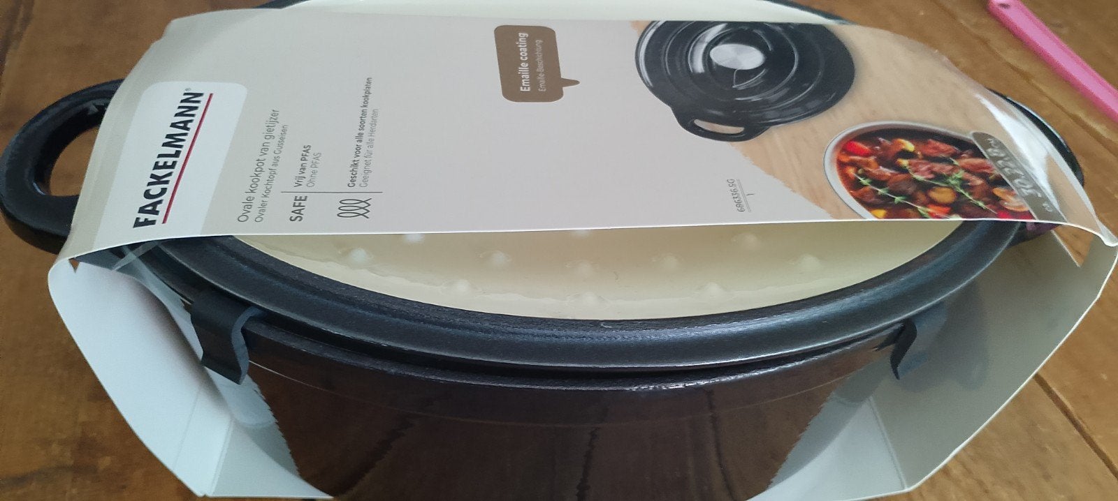 NIEUWE FACKELMANN GIETIJZEREN OVALE PAN, Met handvatten, Gietijzer, Nieuw, Ophalen of Verzenden