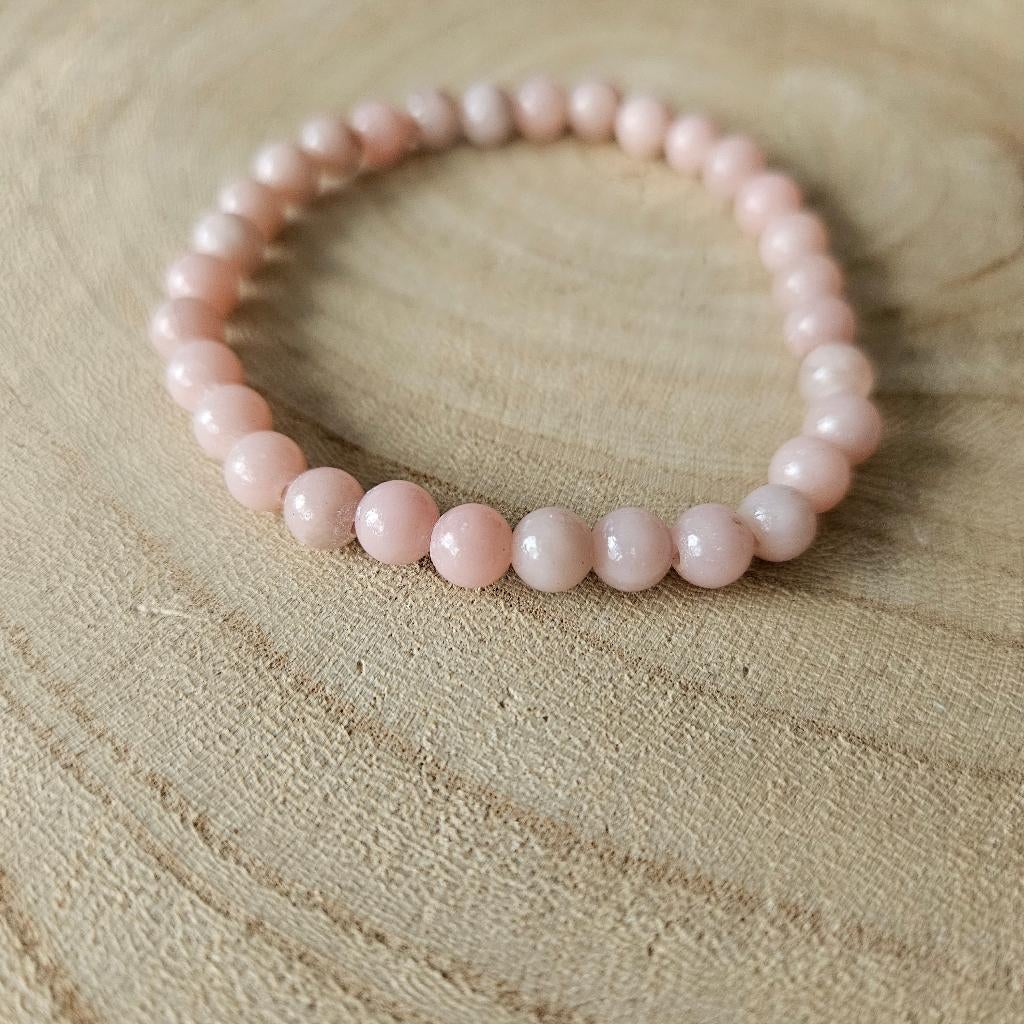 Edelsteen, Roze opal armband 6mm, Sieraden, Tassen en Uiterlijk, Edelstenen, D, Nieuw, Ophalen of Verzenden, D