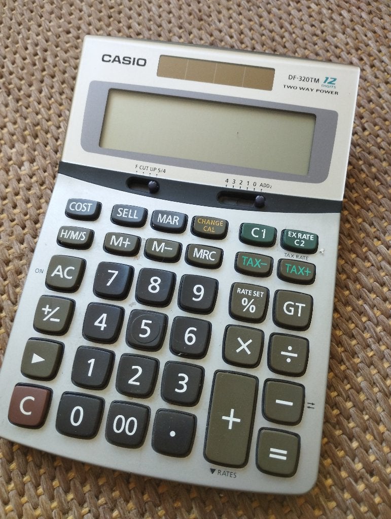 Casio df-320tm calculator, Ophalen, Zo goed als nieuw