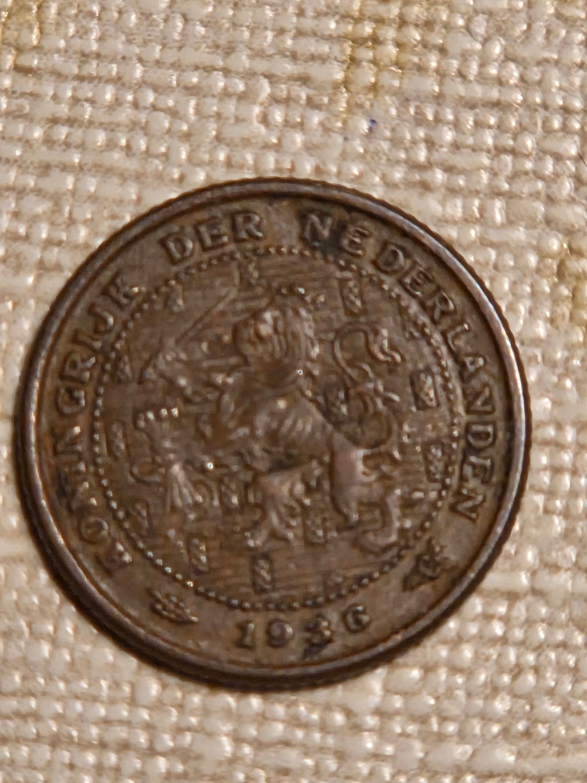 Nederland 1/2 Cent 1936 Koningin Wilhelmina, Ophalen of Verzenden, Koningin Wilhelmina, Overige waardes, Losse munt