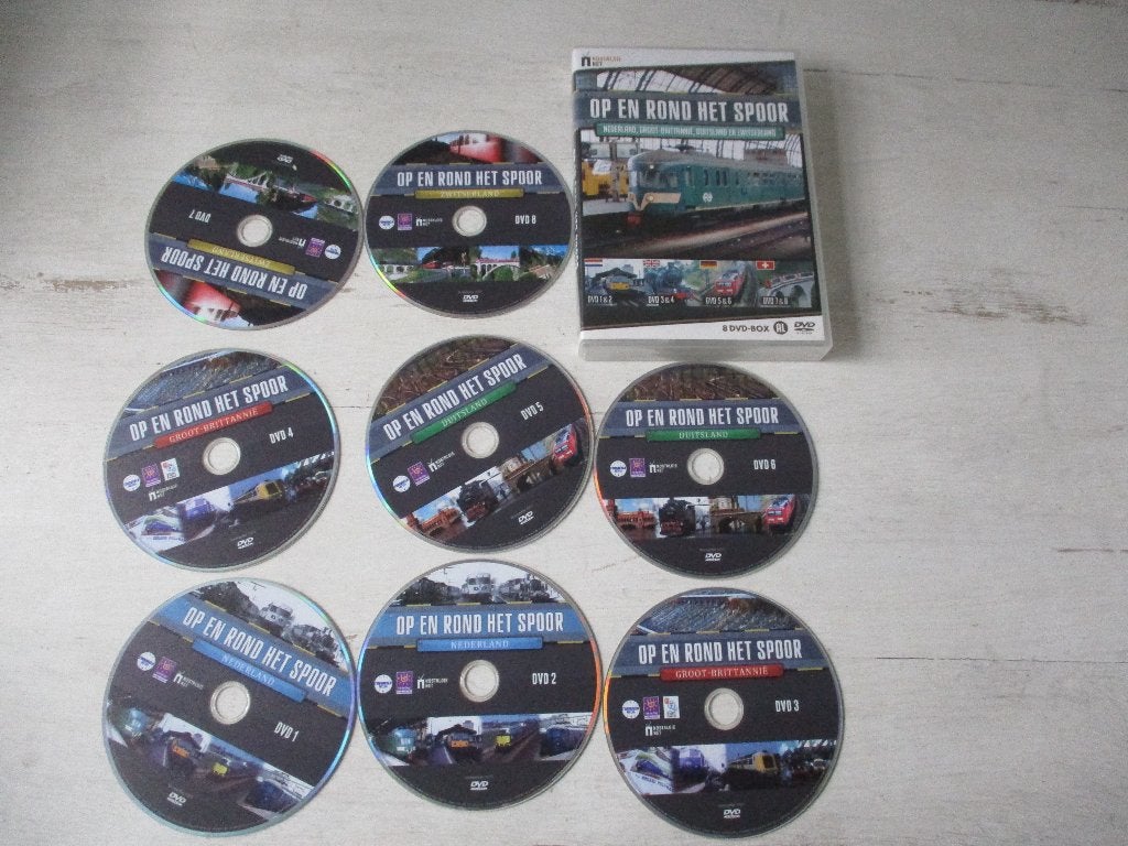 DVD Op en rond het Spoor 8 DVDs, Overige merken, Gelijkstroom of Wisselstroom, Zo goed als nieuw, Boek, Tijdschrift of Catalogus