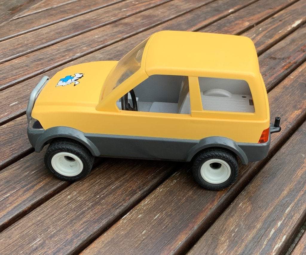 Gele 4x4 auto van de Playmobil set 5532, Kinderen en Baby's, Ophalen of Verzenden, Gebruikt, Losse onderdelen, Voertuig
