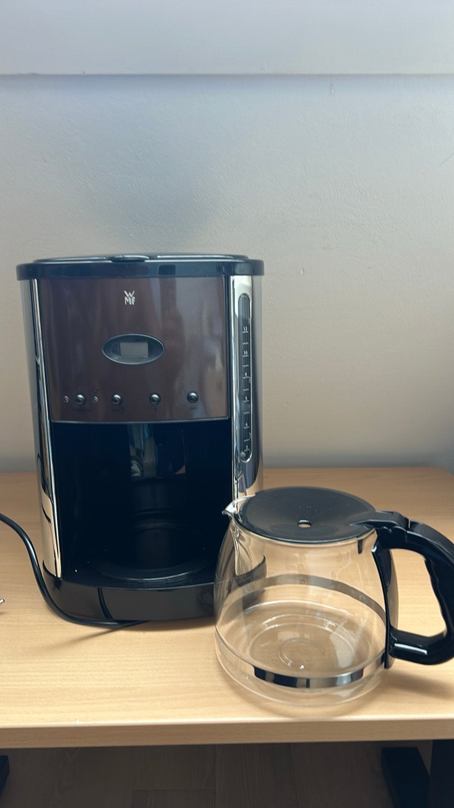 WMF Terra Filter Koffiezetapparaat met Glazen Kan, Gebruikt, 10 kopjes of meer, Koffiemachine, Gemalen koffie