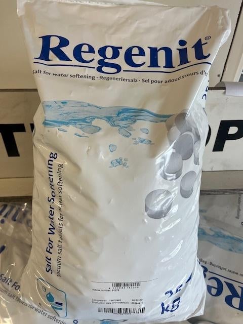 Regenit zouttabletten 25kg, Witgoed en Apparatuur, Waterontharders, Ophalen, Nieuw, Waterontharder met zout