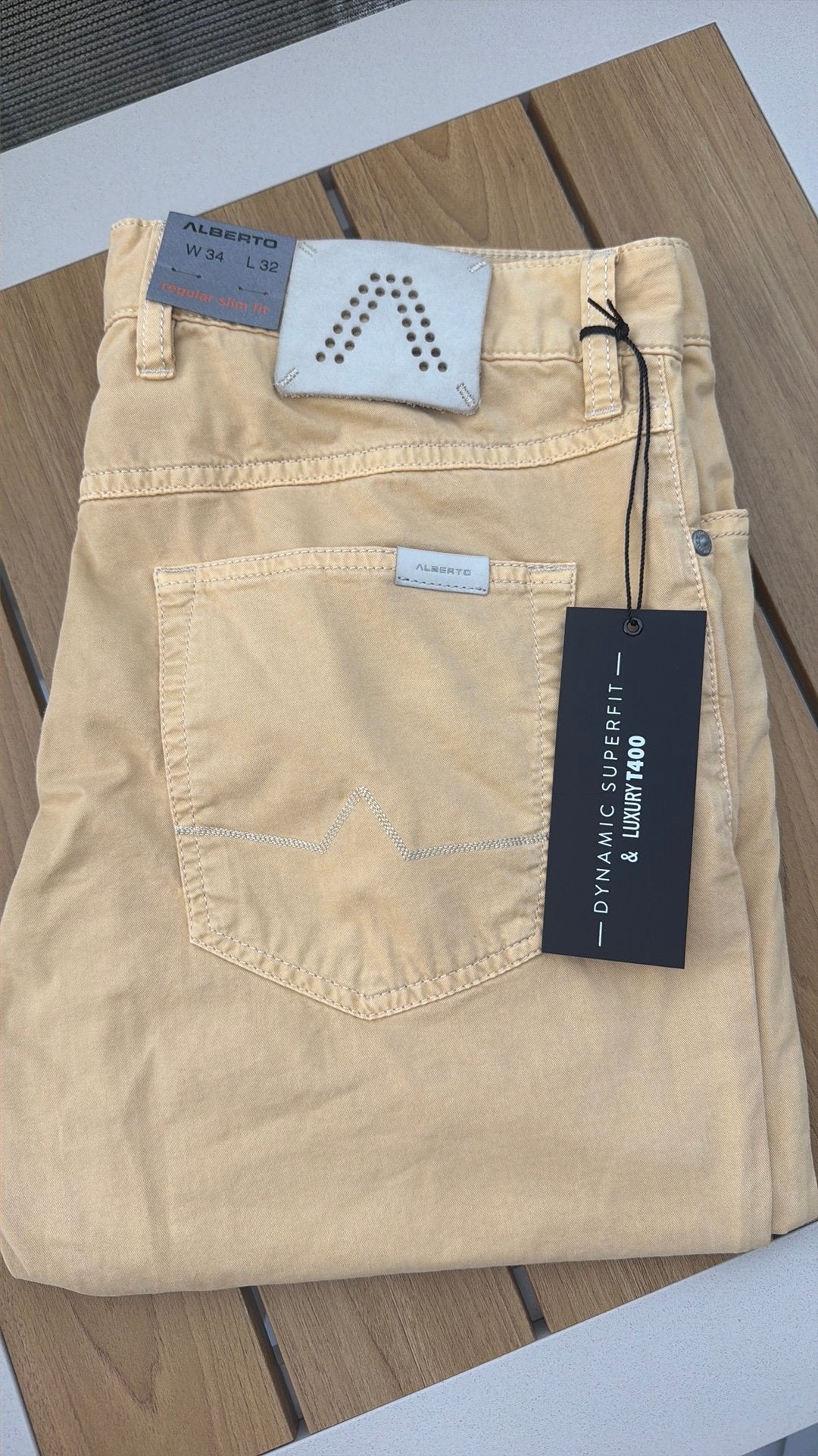 Albert ( golf ) broek maat 34-32 nieuw, Ophalen of Verzenden, Nieuw, Maat 52/54 (L), Beige