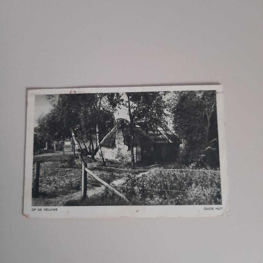 Ansichtkaart  Veluwe  (Oude hut).  1948, Ophalen of Verzenden, 1940 tot 1960, Gelopen, Gelderland
