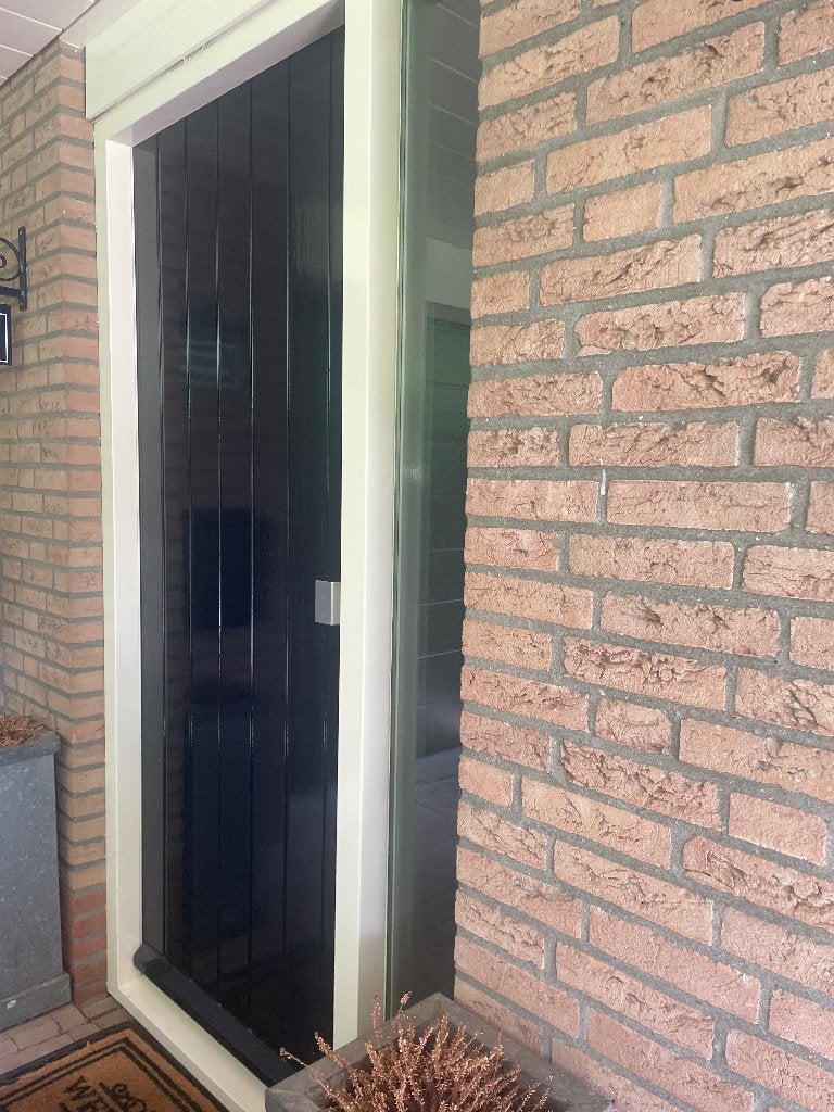 Mooie houten voordeur 92,5 bij 211, 200 tot 215 cm, Hout, Ophalen, 100 tot 120 cm