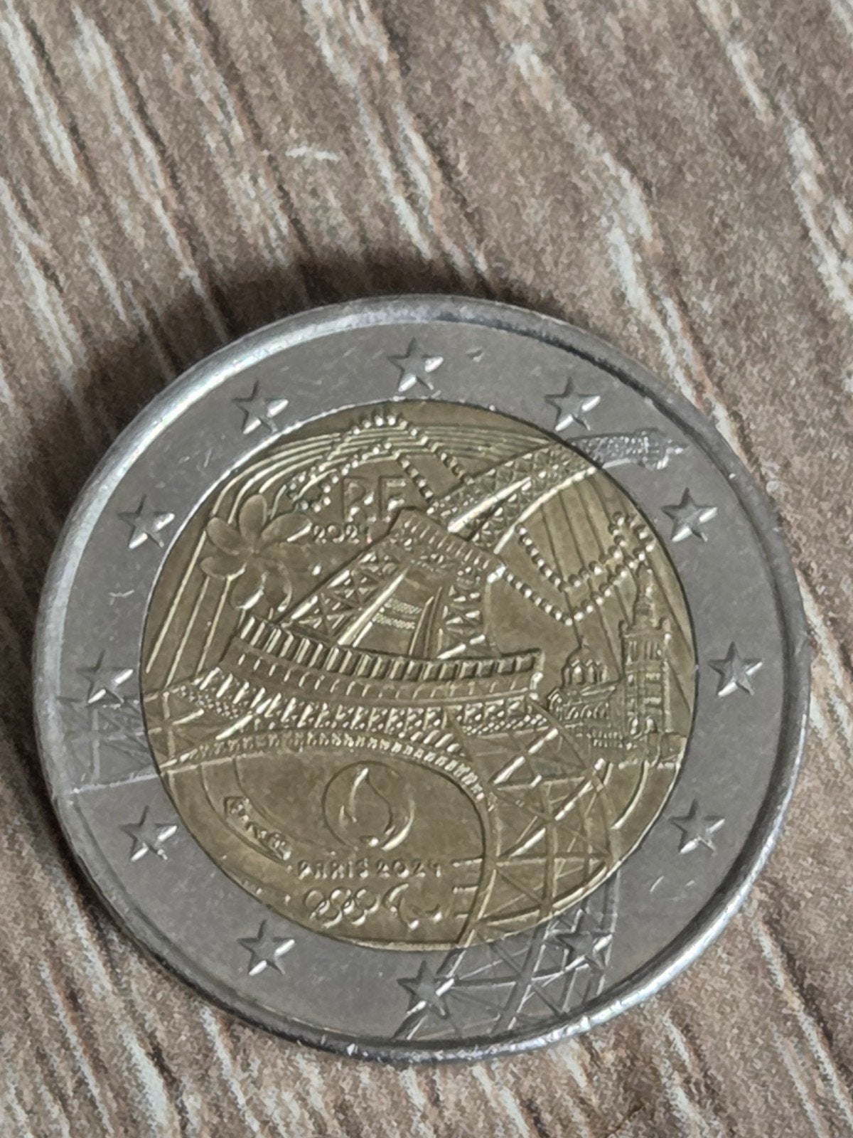 2 euro Olympische Spelen Parijs 2024, Ophalen, Frankrijk, 2 euro