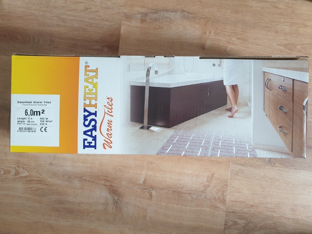 Easyheat elektrische vloerverwarming 6m2 + evt. thermostaat, Overige typen, Nieuw, Minder dan 60 cm, Ophalen of Verzenden