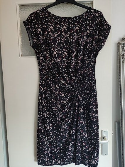 Zeeman donkerblauwe dames jurk met patronen motief, Maat 38/40 (M), Blauw, Zeeman, Ophalen of Verzenden