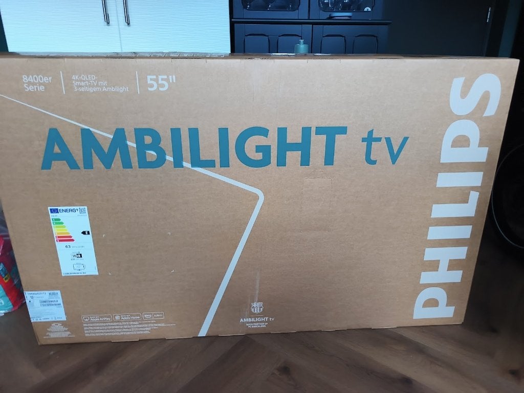 Philips Ambilight 4K QLED Smart TV 55 inch, Ophalen, Philips, QLED, 50 Hz