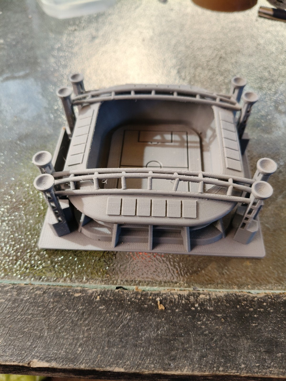 Miniatuur Stadion Model - Voetbalstadion Beeldje, Ophalen, Zo goed als nieuw, Overige sporten, Beeldje of Poppetje