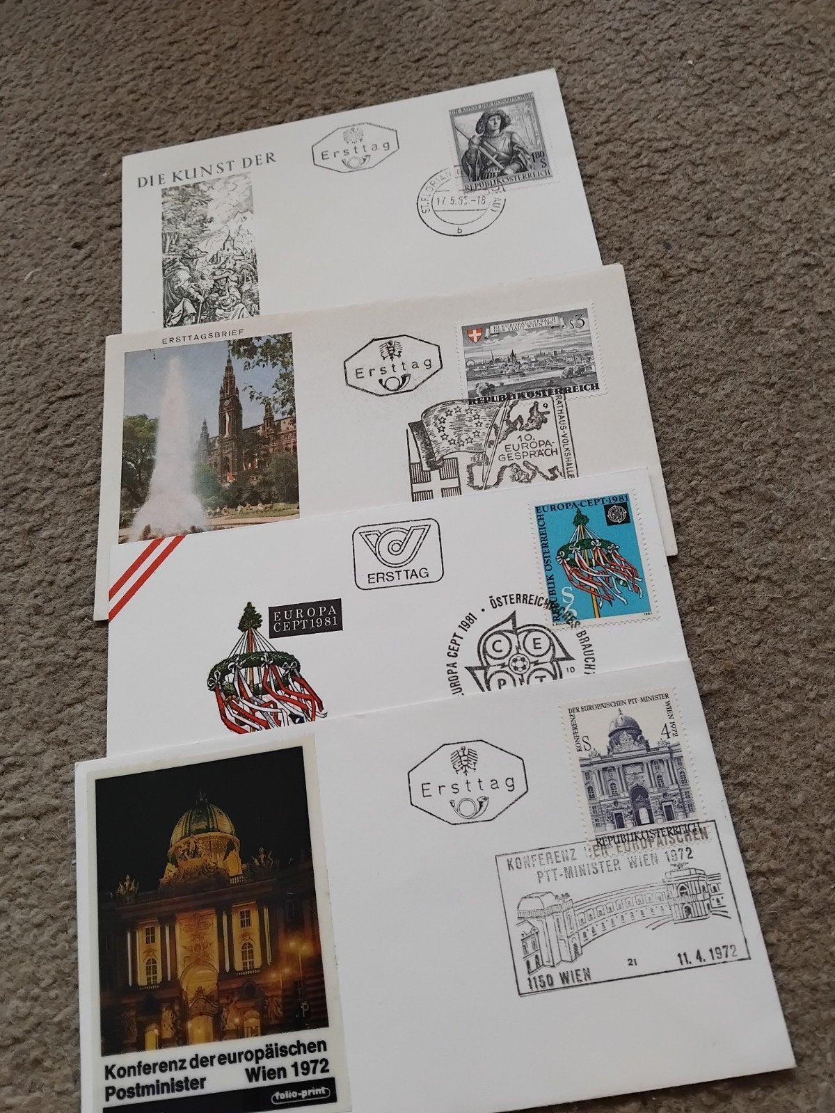 15 Fdc s OOSTENRIJK, Postzegels en Munten, Ophalen of Verzenden, Europa