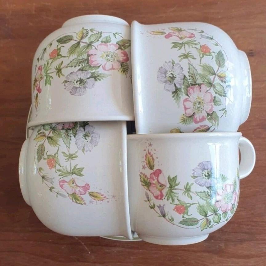 Wild Flowers 4 x nieuw 🌷, Ophalen of Verzenden, Nieuw, Overige stijlen, Kop(pen) en/of Schotel(s)