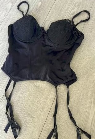 Corset 85b met jarretelhouders	 € 5,00, Kleding | Dames, Ophalen of Verzenden, Zwart, Body of Korset