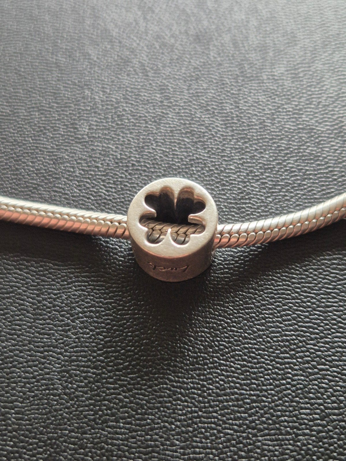 Pandora originele zilveren bedel klaver4, Ophalen of Verzenden, Zo goed als nieuw, Zilver, Pandora