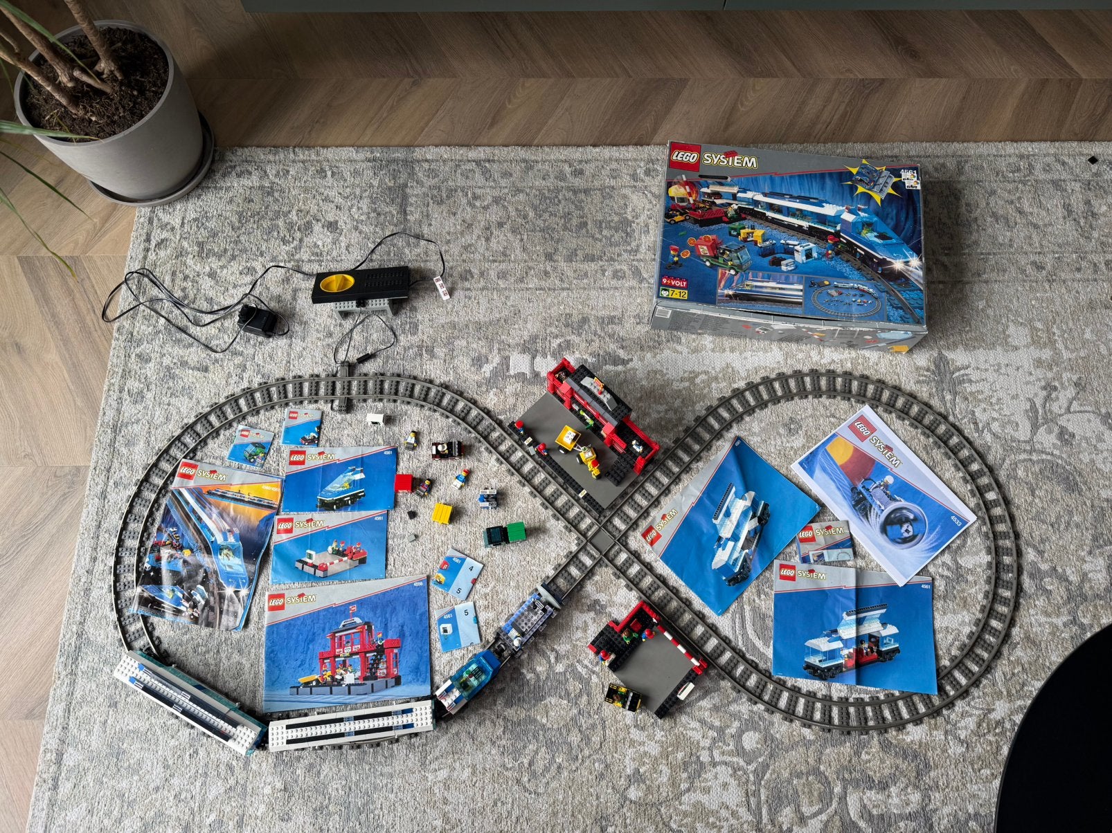 Lego trein(4561), station(4556) en sneeuwschuiver(4553), Ophalen, Gebruikt