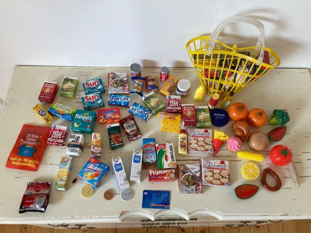mini supermarkt producten kleine verpakkingen poppenhuis, Verzamelen, Albert Heijn, Ophalen of Verzenden