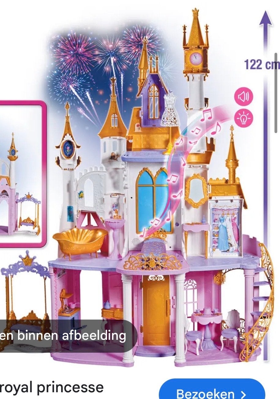 Disney Princess Royal Kasteel Speelset - 122 cm hoog, Ophalen, Gebruikt, Meisje