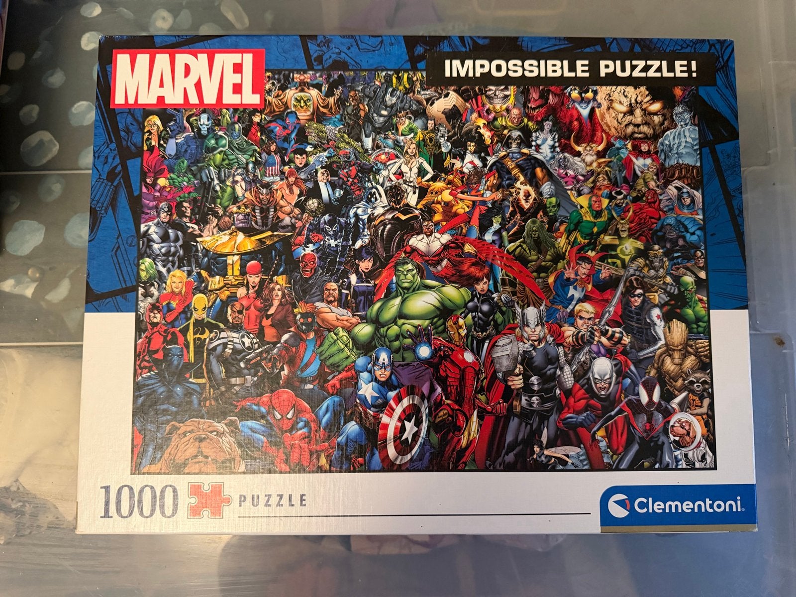 Marvel Impossible Puzzle 1000 stukjes Clementoni, Ophalen of Verzenden, 500 t/m 1500 stukjes, Zo goed als nieuw