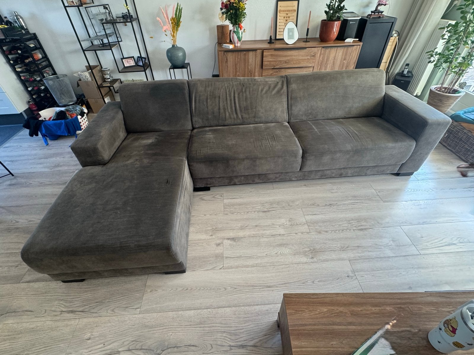 Mooie en comfortabele hoekbank, 293 cm lang, Ophalen, 250 tot 300 cm, Gebruikt, Hoekbank