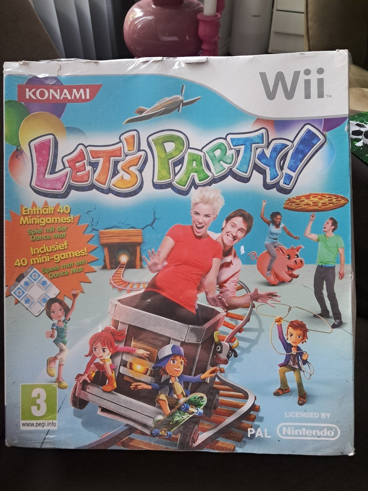 Wii Let's party! Spel plus dansmat! NIEUW, Ophalen of Verzenden, Nieuw, Puzzel en Educatief, Vanaf 3 jaar