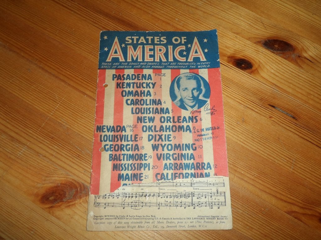 The states of america - bing crosby, Gebruikt, Gitaar, Ophalen of Verzenden, Artiest of Componist
