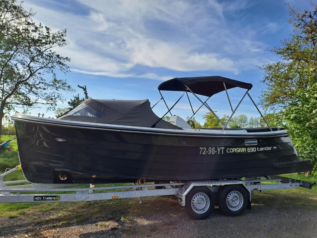 Corsiva 690 tender 100 pk Honda boegschroef, 70 pk of meer, 6 meter of meer, Ophalen of Verzenden, Buitenboordmotor