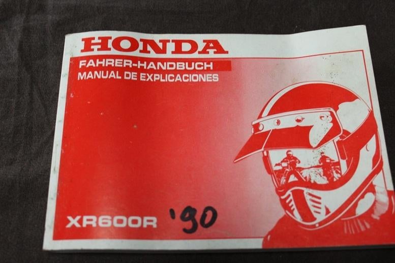 Honda XR600R 1989 / 1990 motorrad fahrer handbuch, Ophalen of Verzenden, Honda