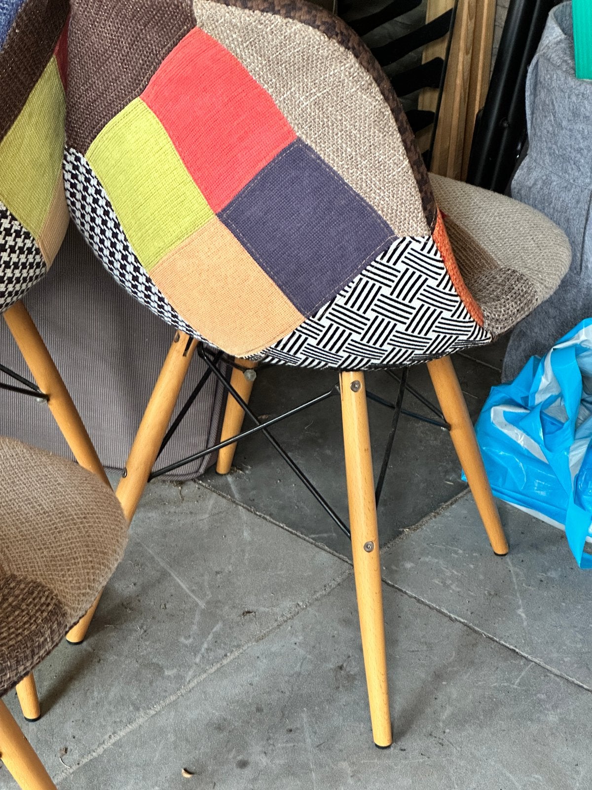 8 Patchwork eetkamer stoelen - kleurrijk en comfortabel, Huis en Inrichting, Ophalen, Gebruikt, Overige kleuren, Vijf, Zes of meer stoelen