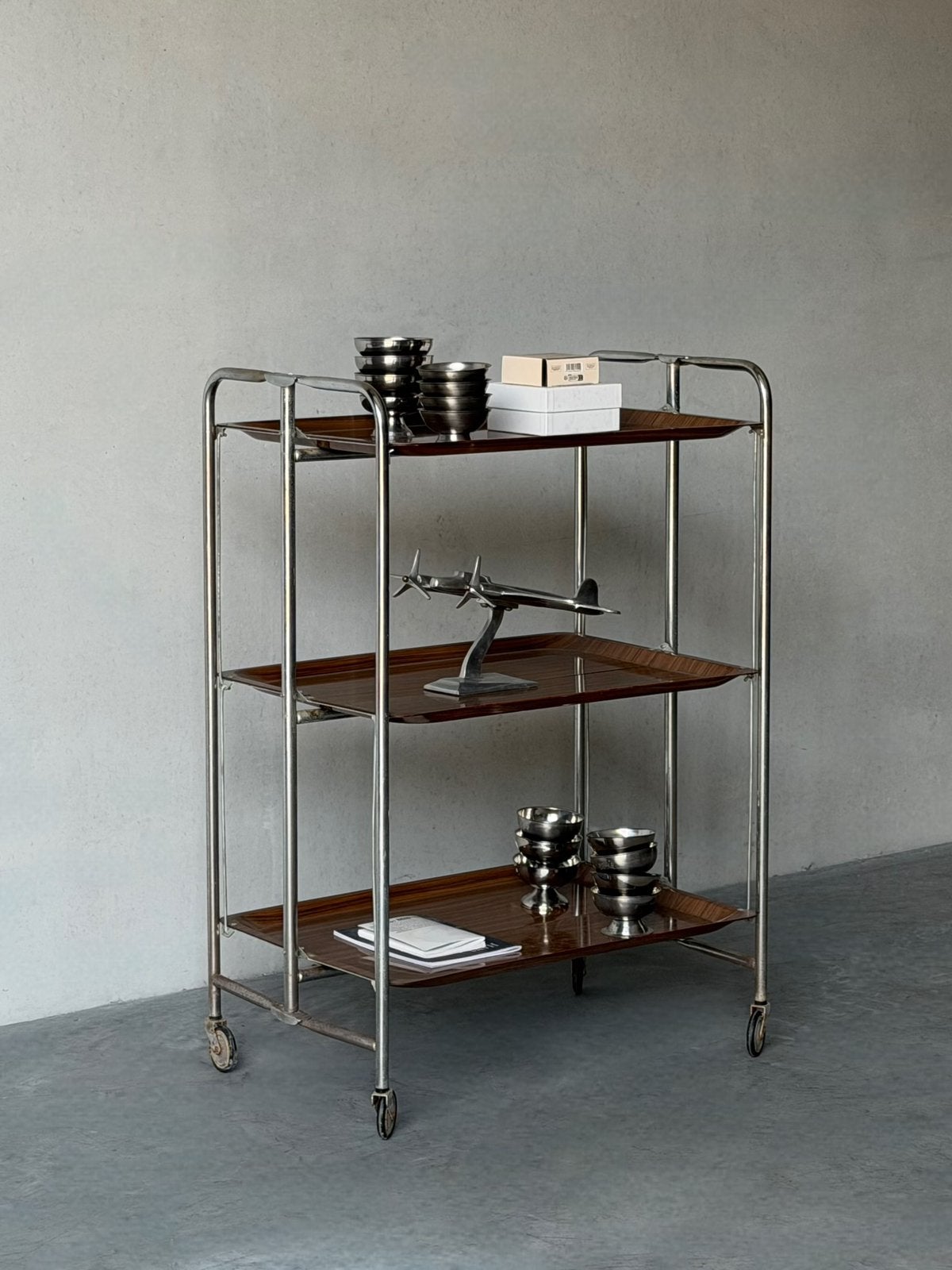 Vintage design Gerlinol Dinett serveerwagen, 1970, Ophalen, Zo goed als nieuw