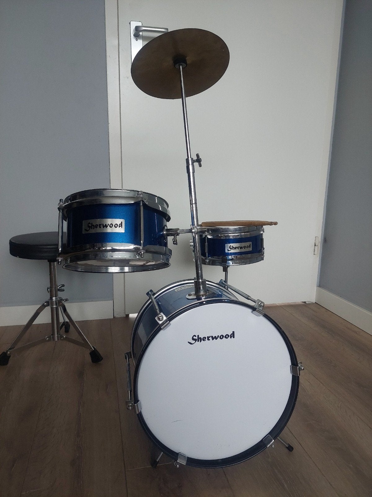 Sherwood Junior Drumstel - Gebruiksklaar, Muziek en Instrumenten, Ophalen of Verzenden, Gebruikt, Overige merken