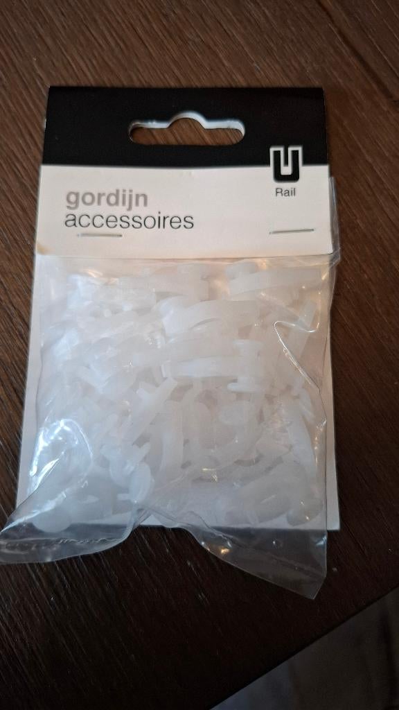 Gordijn rail ophang haakjes, Minder dan 50 cm, Wit, Nieuw, Ophalen of Verzenden