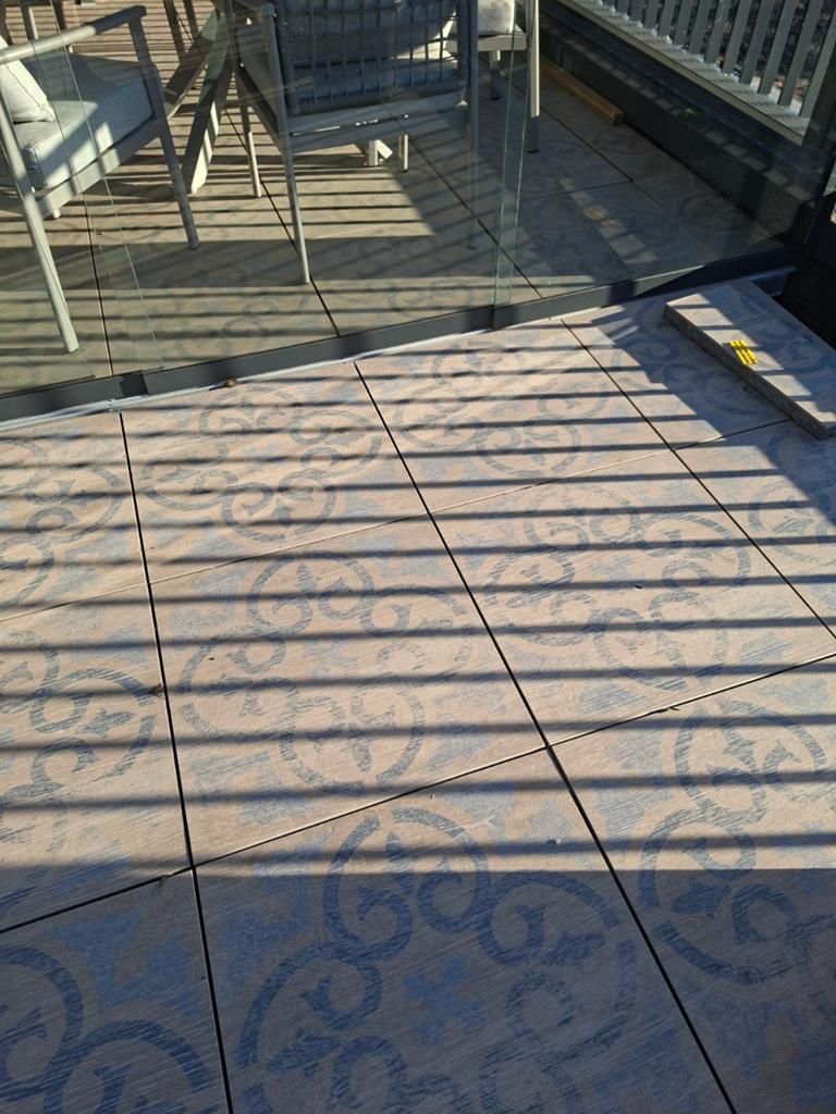 balkon terras tegels met onderleggers Geoceramica, Tuin en Terras, Tegels en Klinkers, Ophalen, Keramiek, Nieuw, Minder dan 5 m²