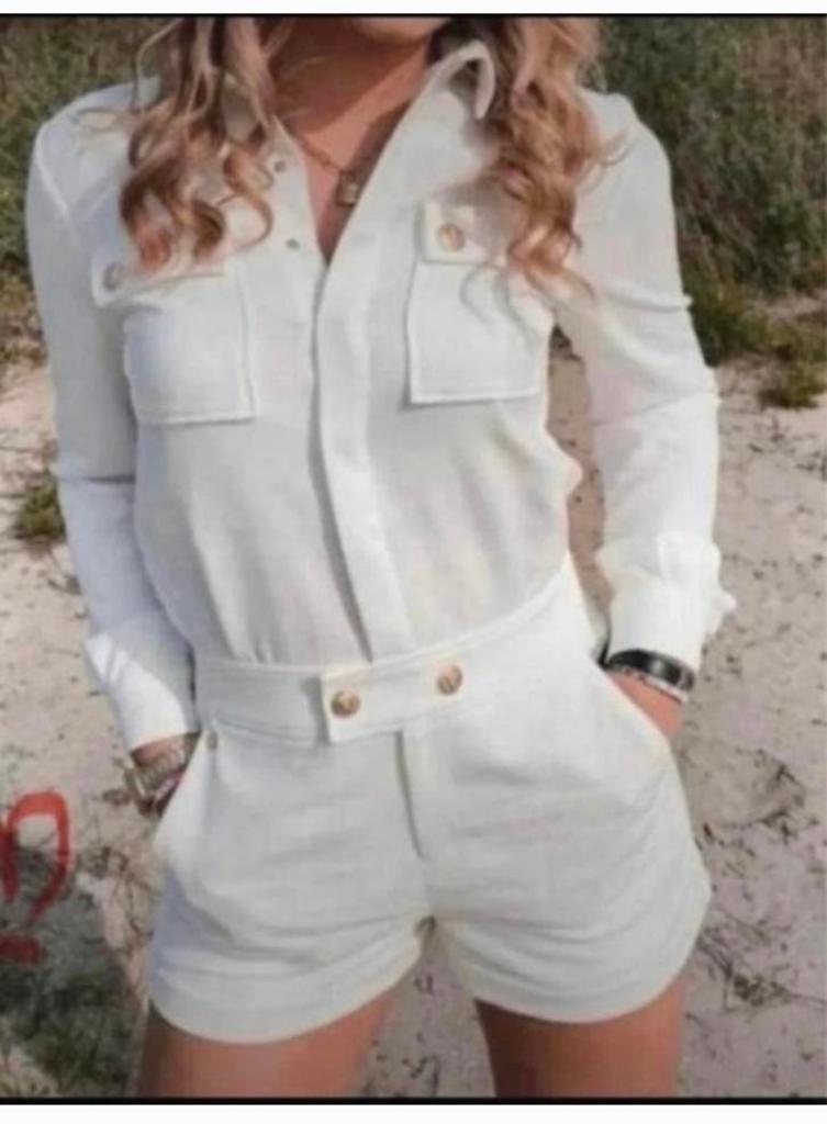Off White JoshV, Josh V playsuit, broekpakje in maat M, Ophalen of Verzenden, Zo goed als nieuw, Maat 38/40 (M), Wit