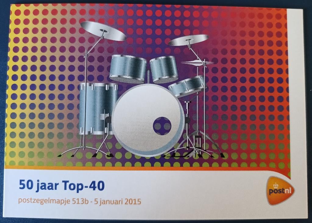Postzegelmapje 513b - 50 jaar top 40, Ophalen of Verzenden, Postfris