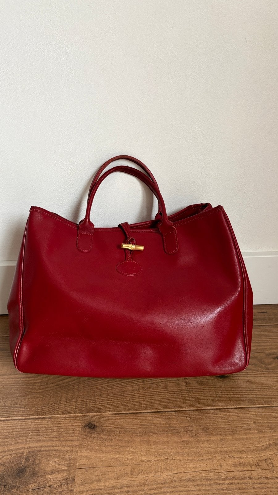 Longchamp Roseau Large Tote, Ophalen of Verzenden, Zo goed als nieuw, 30 cm of meer