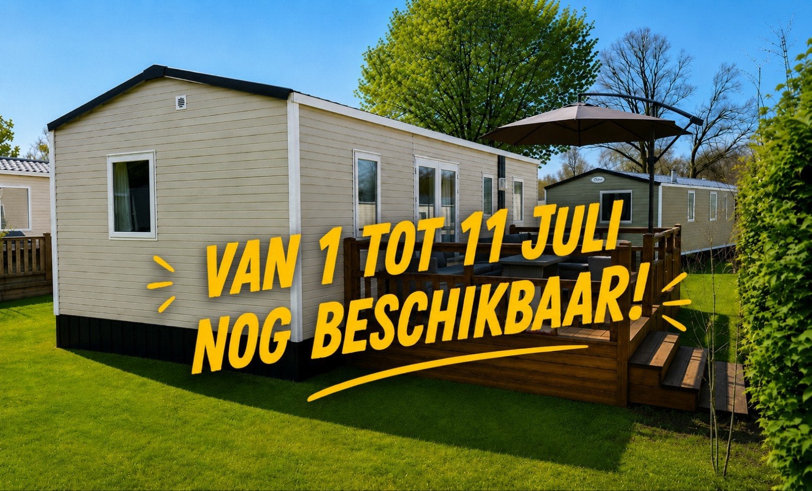 Deze prachtige chalet is te huur op park Lente van Drenthe.
