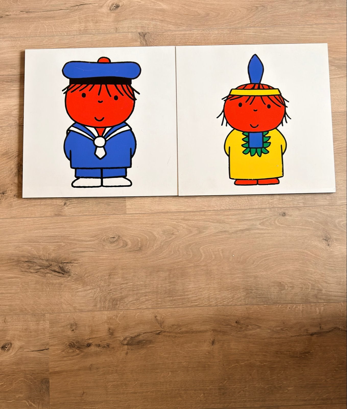 Dick Bruna Panelen: Matroos en Indiaan (2 stuks), Verzamelen, Ophalen, Gebruikt