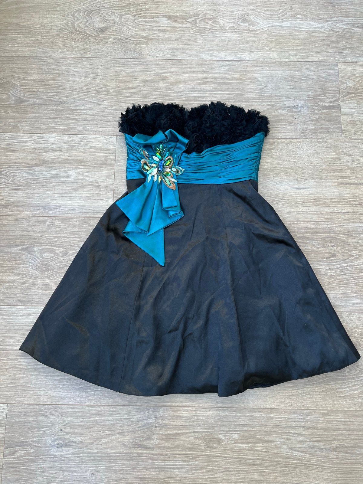 Juju & Christine Strapless Jurk Zwart - Maat S/M, Zwart, Nieuw, Ophalen of Verzenden, Maat 36 (S)