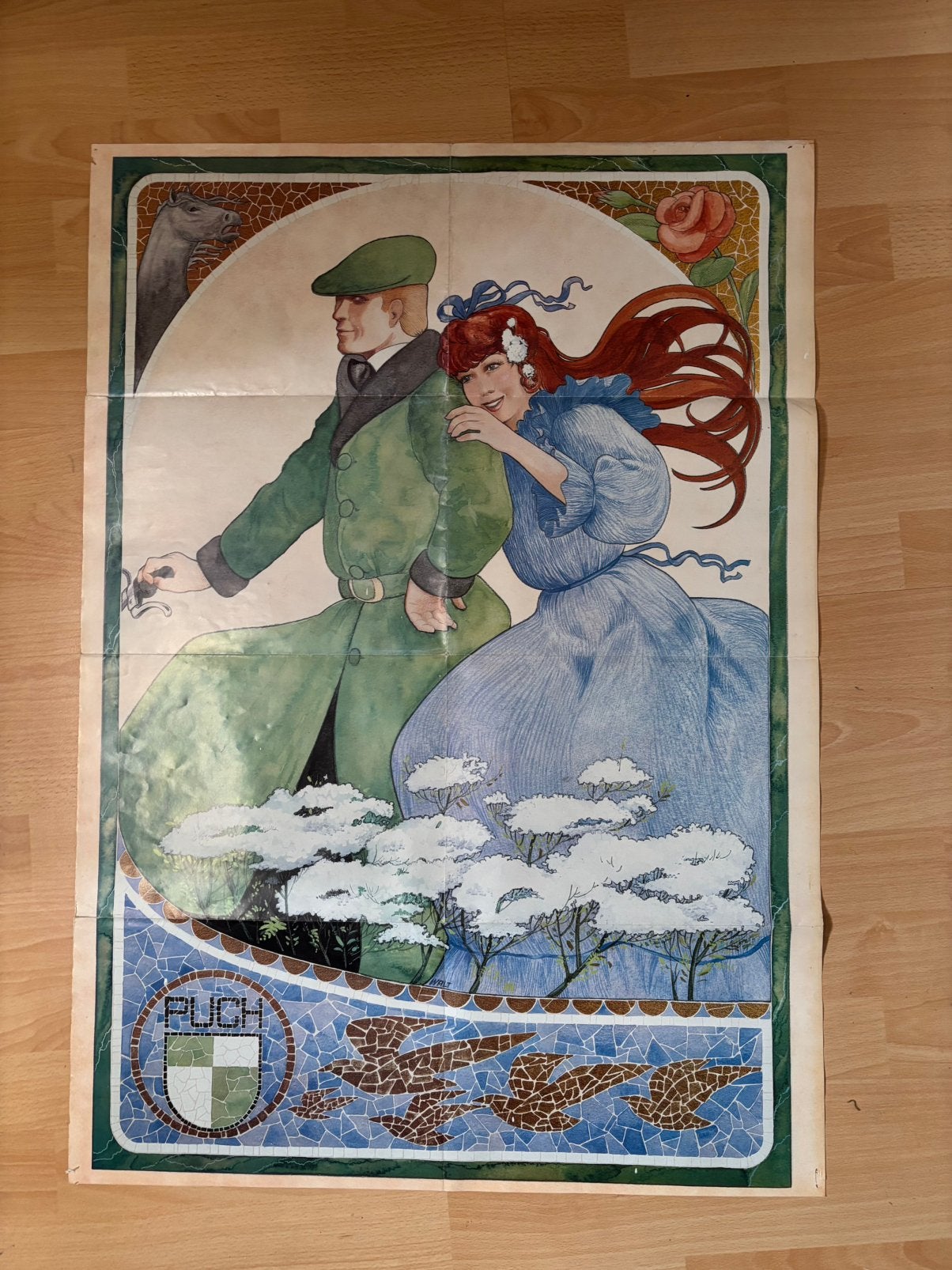 Puch poster, Ophalen of Verzenden, Zo goed als nieuw, A1 t/m A3