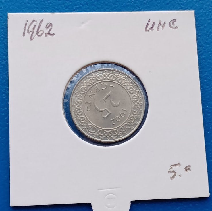 Suriname 25 cent - 1962, Postzegels en Munten, Verzenden, Koningin Juliana, 25 cent, Losse munt
