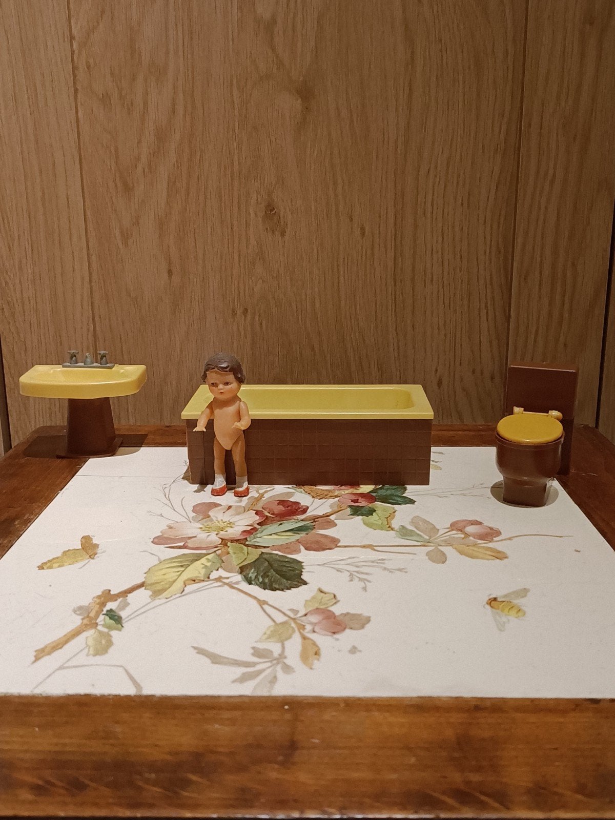 Vintage badkamer set Poppenhuis jaren '60, Ophalen of Verzenden, Gebruikt, Poppenhuis