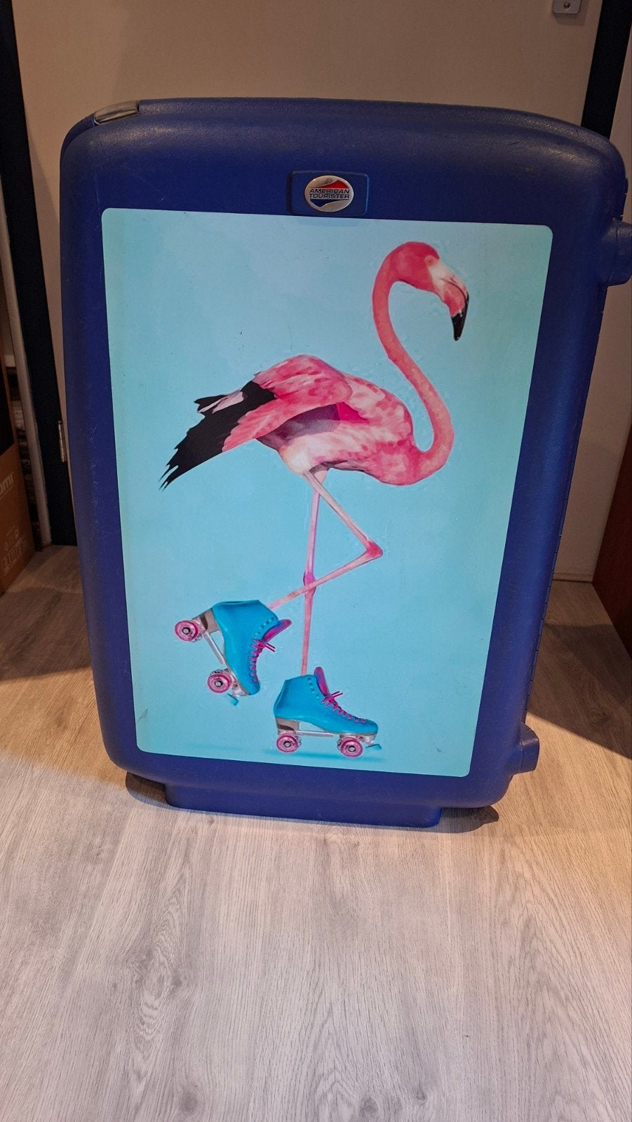 American Tourister Koffer, Ophalen, Wieltjes, Gebruikt, Hard kunststof