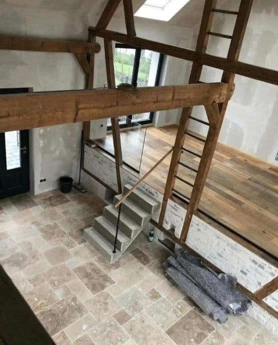 233m2 LIGHT ANTICATO ROMAANSE- TRAVERTIN TEGELS!, Huis en Inrichting, Ophalen, Nieuw, 75 m² of meer, Parket