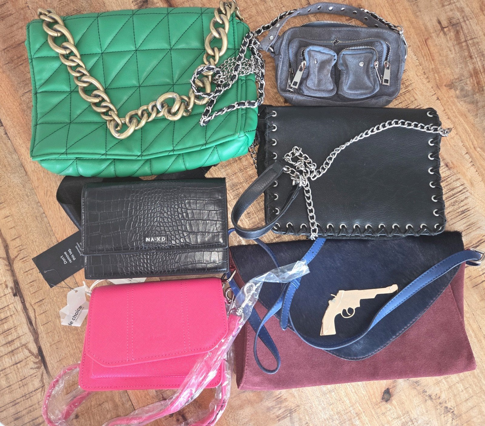 Diverse tassen: NA-KD, Zara, nunoo, Josh V, Ophalen of Verzenden, Zo goed als nieuw, Overige kleuren, Overige typen