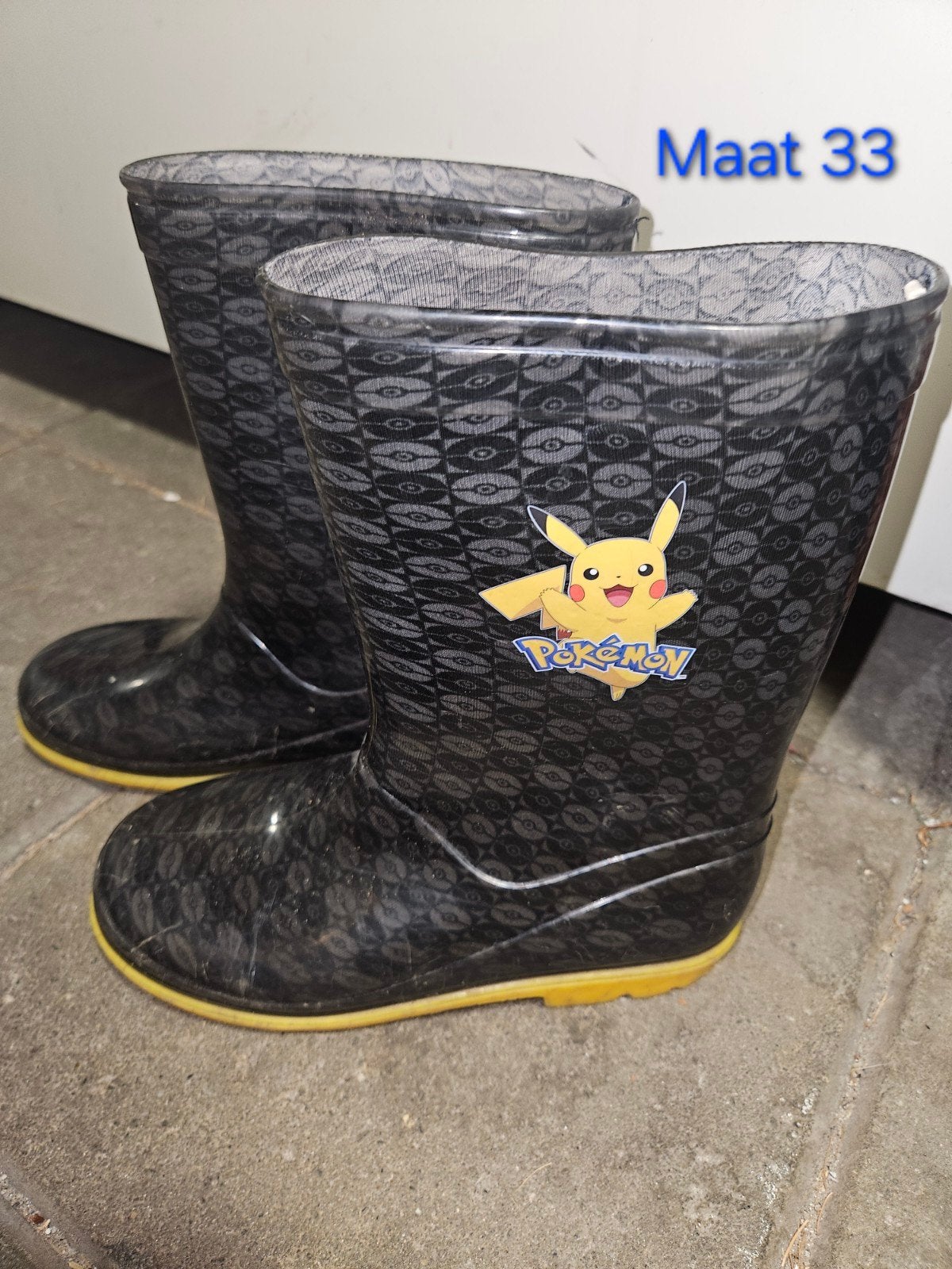 Pikachu Pokemon Regenlaarzen Maat 33, Ophalen, Gebruikt, Jongen of Meisje, Laarzen
