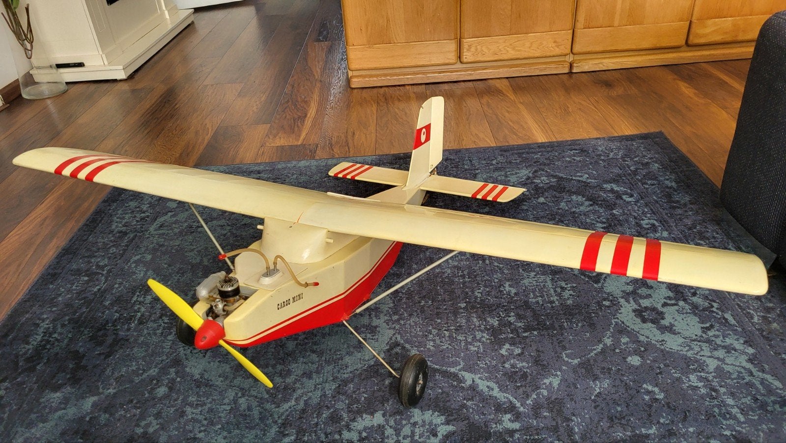 Vintage RC Cargo Mini - Balsa Hout - Webra 3.5cc Nitro, Ophalen of Verzenden, Zo goed als nieuw, Nitro